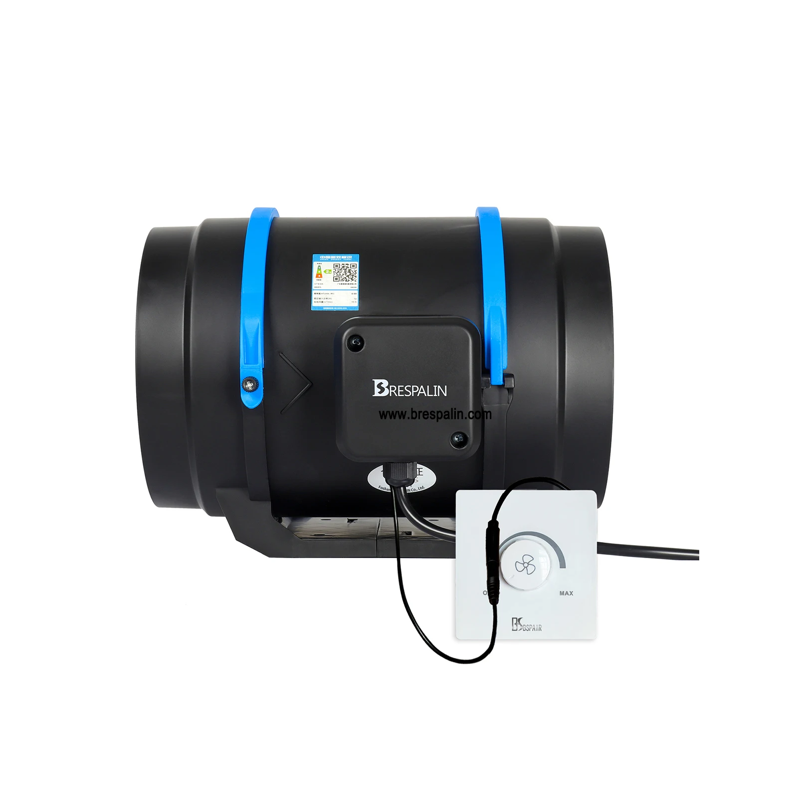 4-10inch EC Silent Mixed Flow In-line Fan with Stepless Speed Regulator