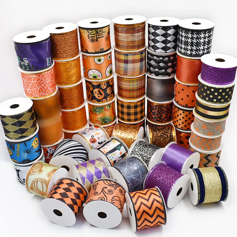 Halloween decorative prop scene decoration ghost day gift wrapping webbing Halloween ribbon