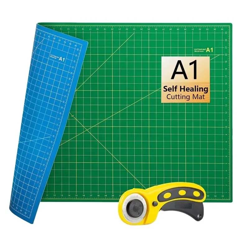 Keep Smiling Eco friendly A1 Custom Printing Size Self Healing Double Sided DIY Craft Pvc Cutting Mat