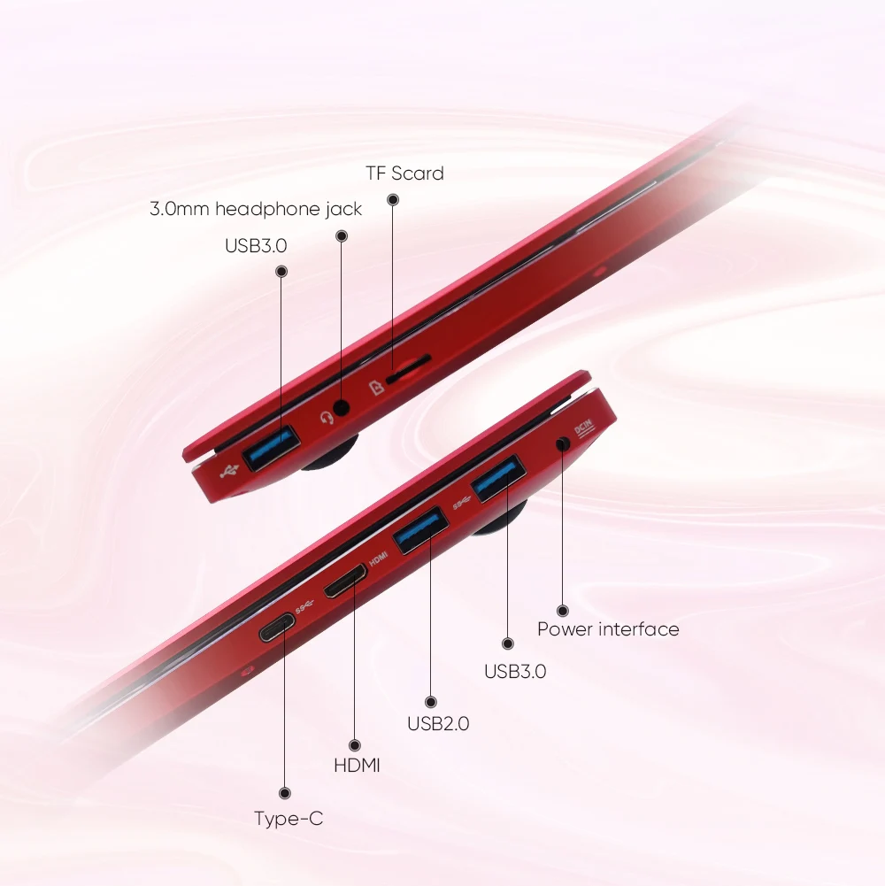 2022 Metal Case 14.1 Inch 1920*1080 Netbooks Os Win 10 I5 10 Gen Quad Core 1.8GHz New CPU Red Laptop