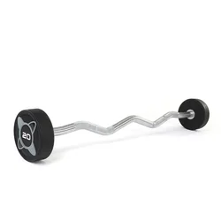High grade EZ curl fixed CPU urethane weight lifting Barbell