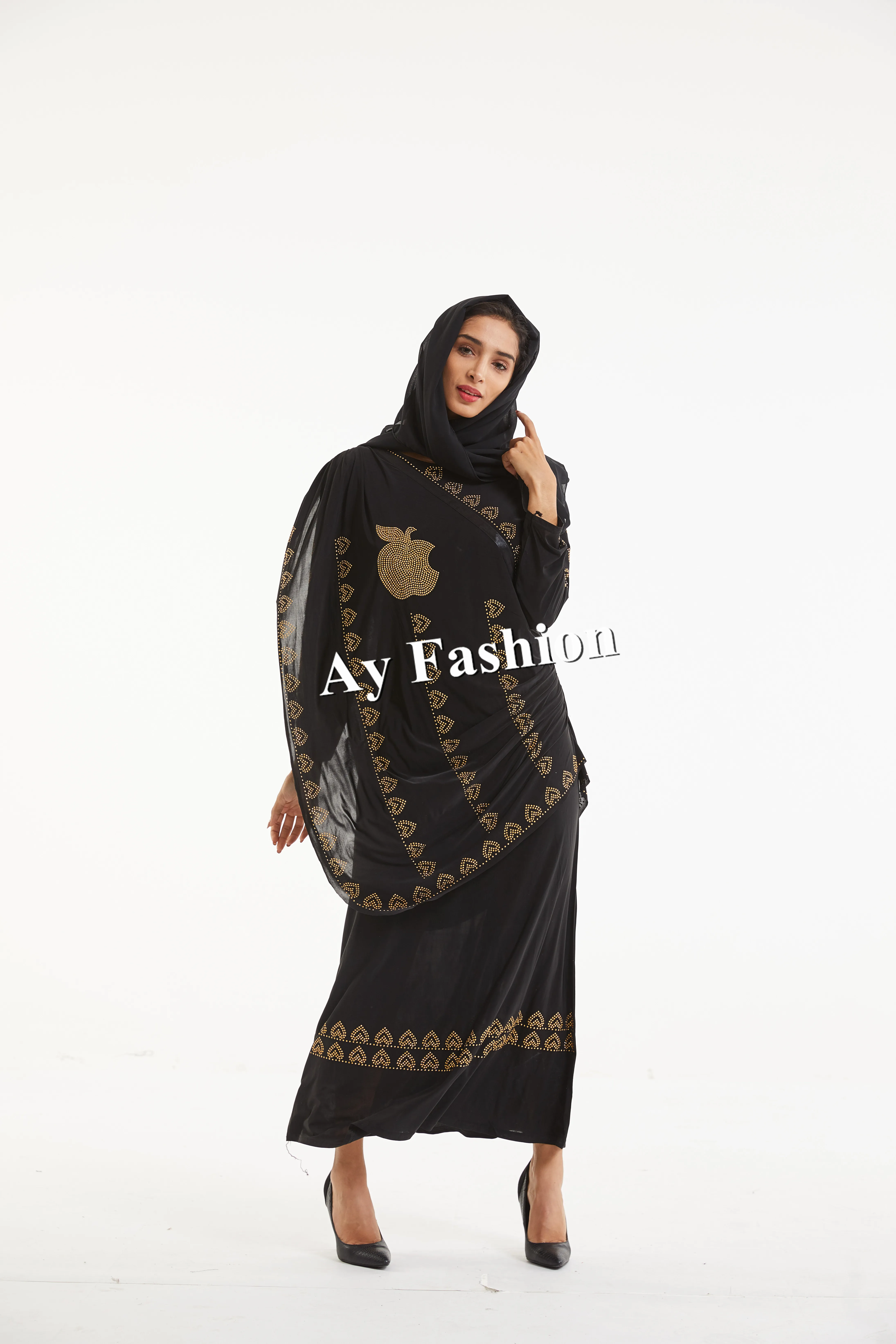 Embroidered Maxi Beautiful Islamic Dress Abaya Dubai Arabic Women Clothing
