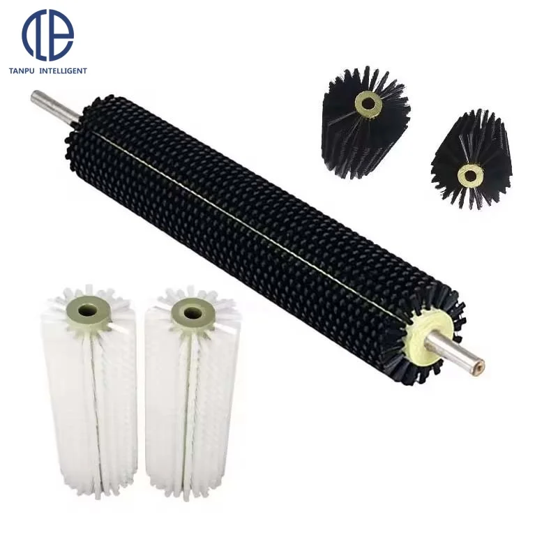 Water-cooled Glass Machine Cleaning Machine Roller Brush Soft Nylon Bristle Cylinder Brush Glass Cleaning Brush Roller