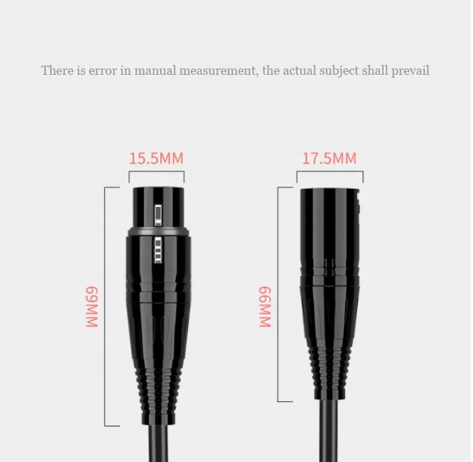 3 Pin professional XLR cable Male to Female Microphone Audio Cable DMX xlr pro
