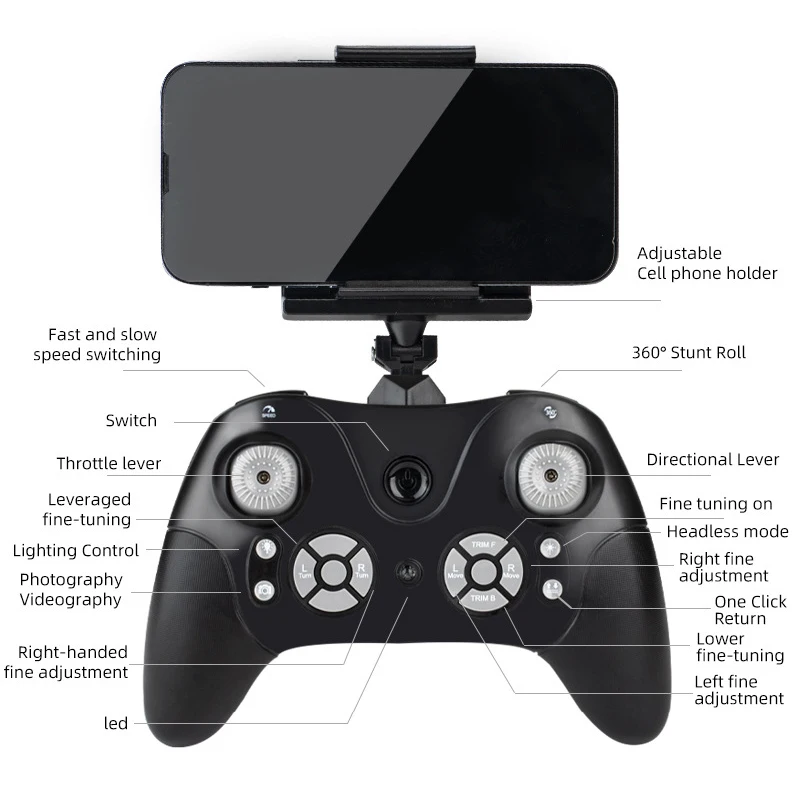 2022 Aircraft Model 2.4GHz 4CH 360 Degree Roll Headless mode Hovering One key Return RC Fighter Plane Jets Toys