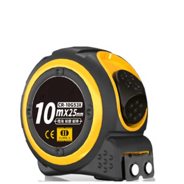 Best sell wear resistance customized measuring tool rubber coated magnetic hook auto-lock tape measure