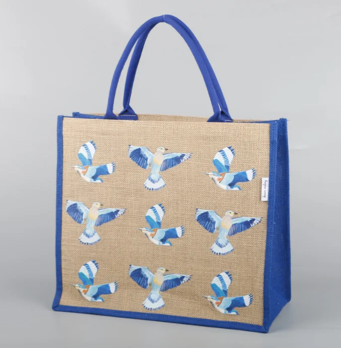 Custom Full Print Joint Jute Tote Shopping Bag