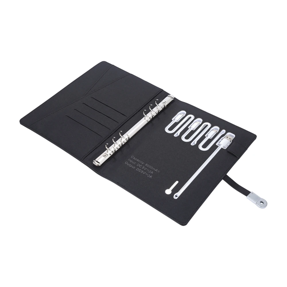 8000mAh wireless charger diary notebook power bank