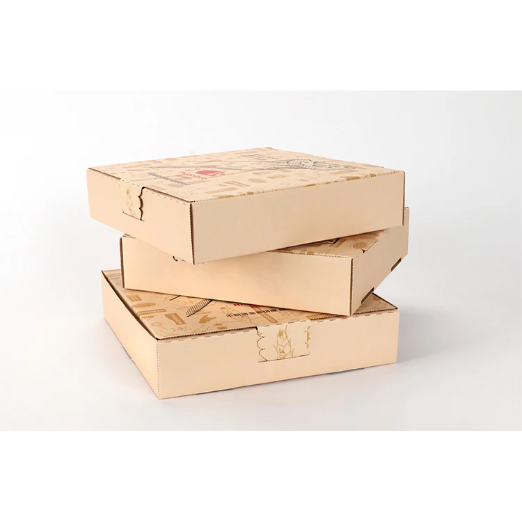 Wholesale custom recyclable color pizza boxes 9/10/11/12/13/16 inches boxes for food packing
