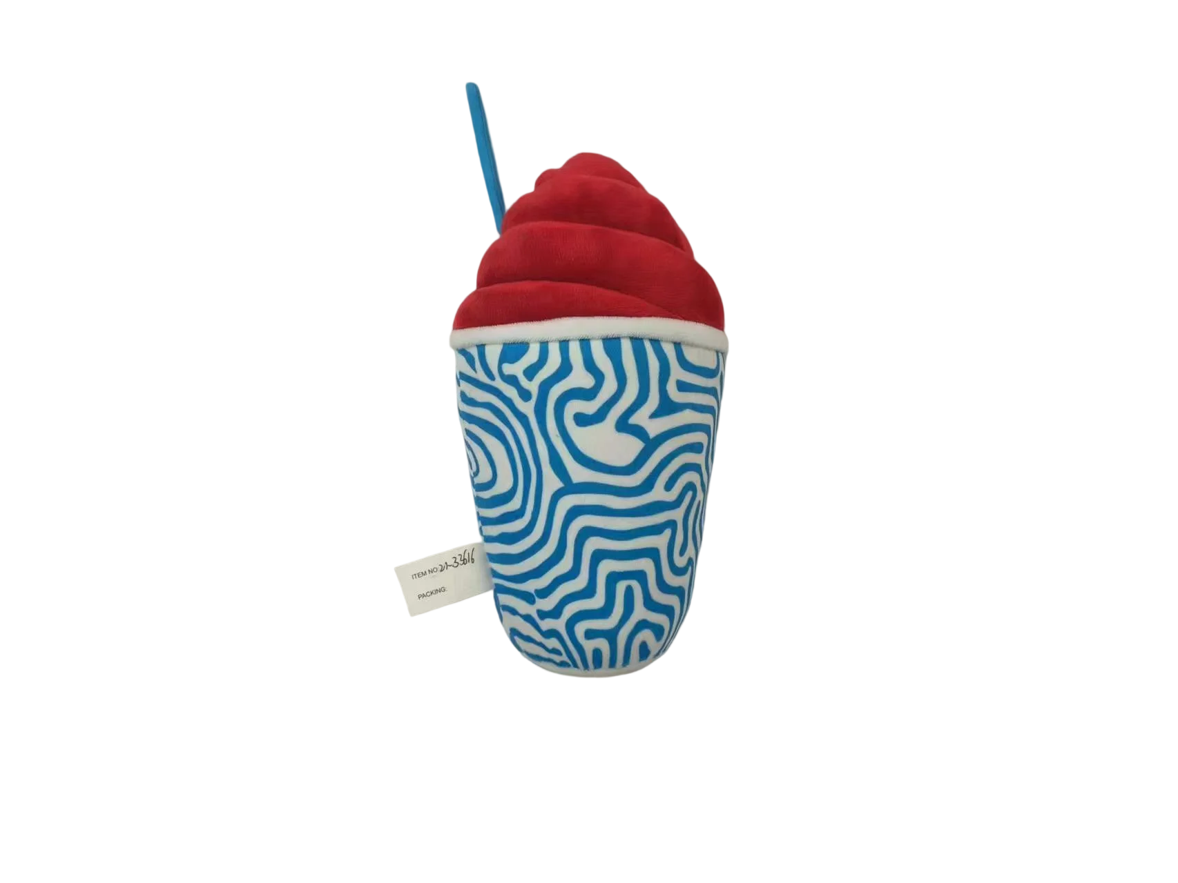 25CM Custom Plush Drink Cup Toy Soft Stuffed Ice Cream Plush Toy New Design Wholesale