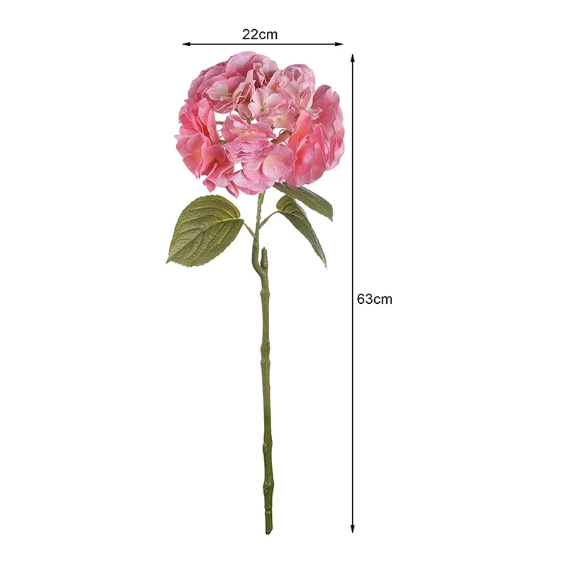 Oh Arts Manufacturer Direct Sale 63 cm Height Artificial Hydrangea Flower Real Touch Hydrangea For Wedding Decoration
