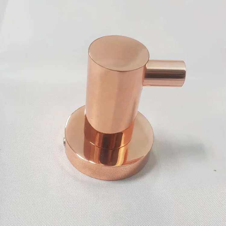 Bathroom Brass Single  Rose Gold Clothes Robe Coat Hanger Hook Rack