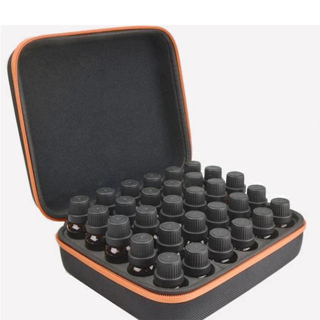 Essential Oil Carry Case Holder EVA Hard Shell Protective Custom Travel 15ml 30 Rollers Essential Oil Storage Case