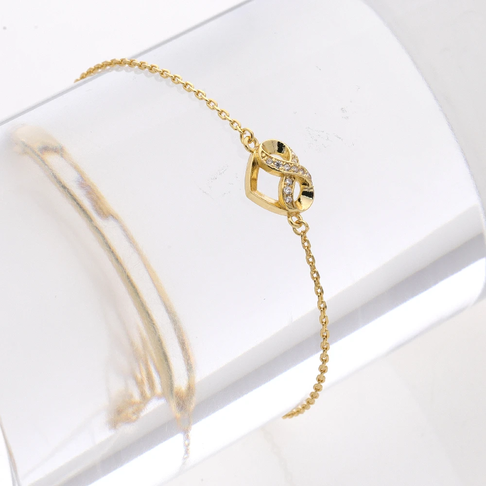 Daidan Bracelet Infinite Infinity Bracelet 925 Sterling Silver Custom Zircon Lover Infinity Charm Bracelet