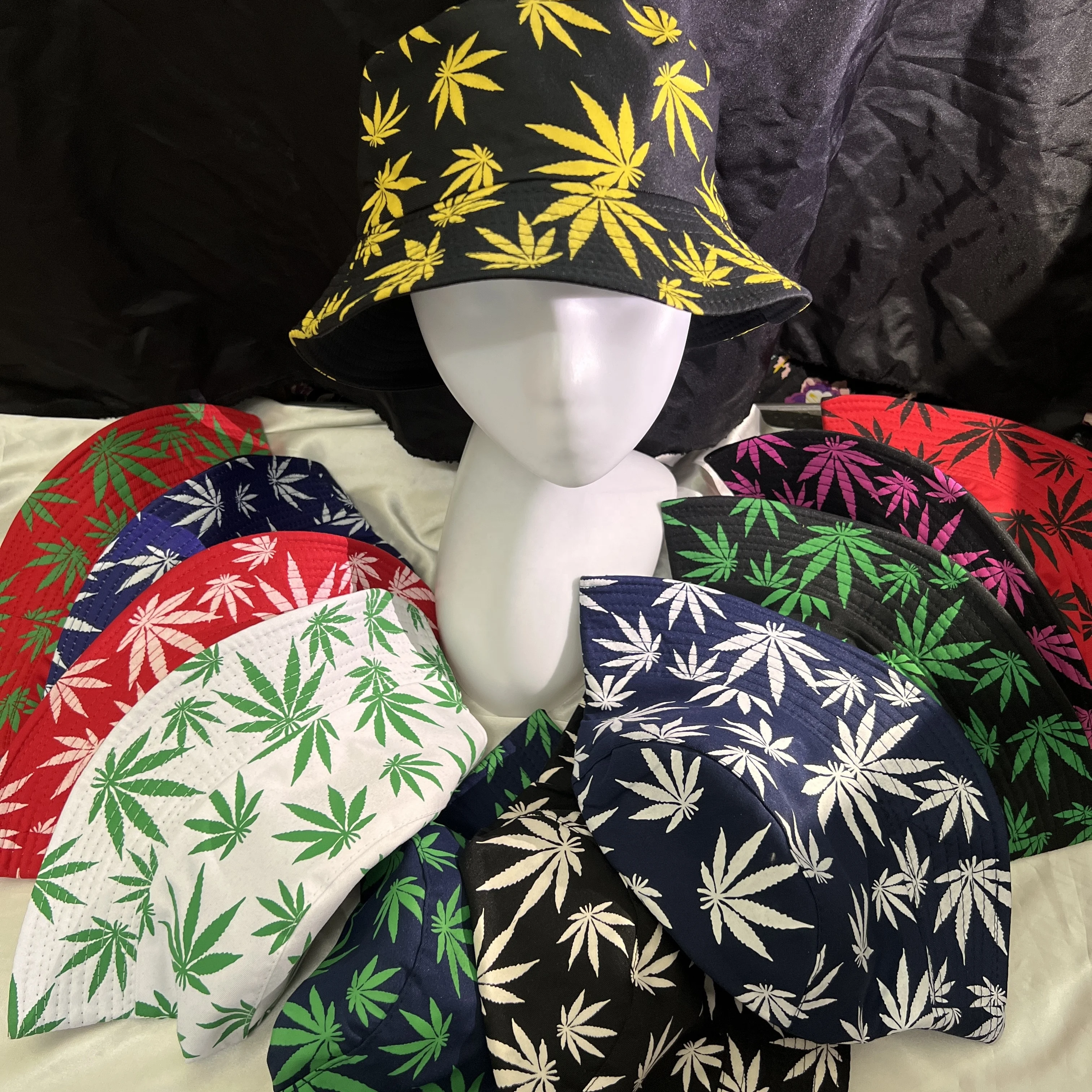 Панама хлопковая унисекс модная пляжная двухсторонняя шапка от солнца в стиле Торонто с принтом кленового листа для путешествий рыбалки