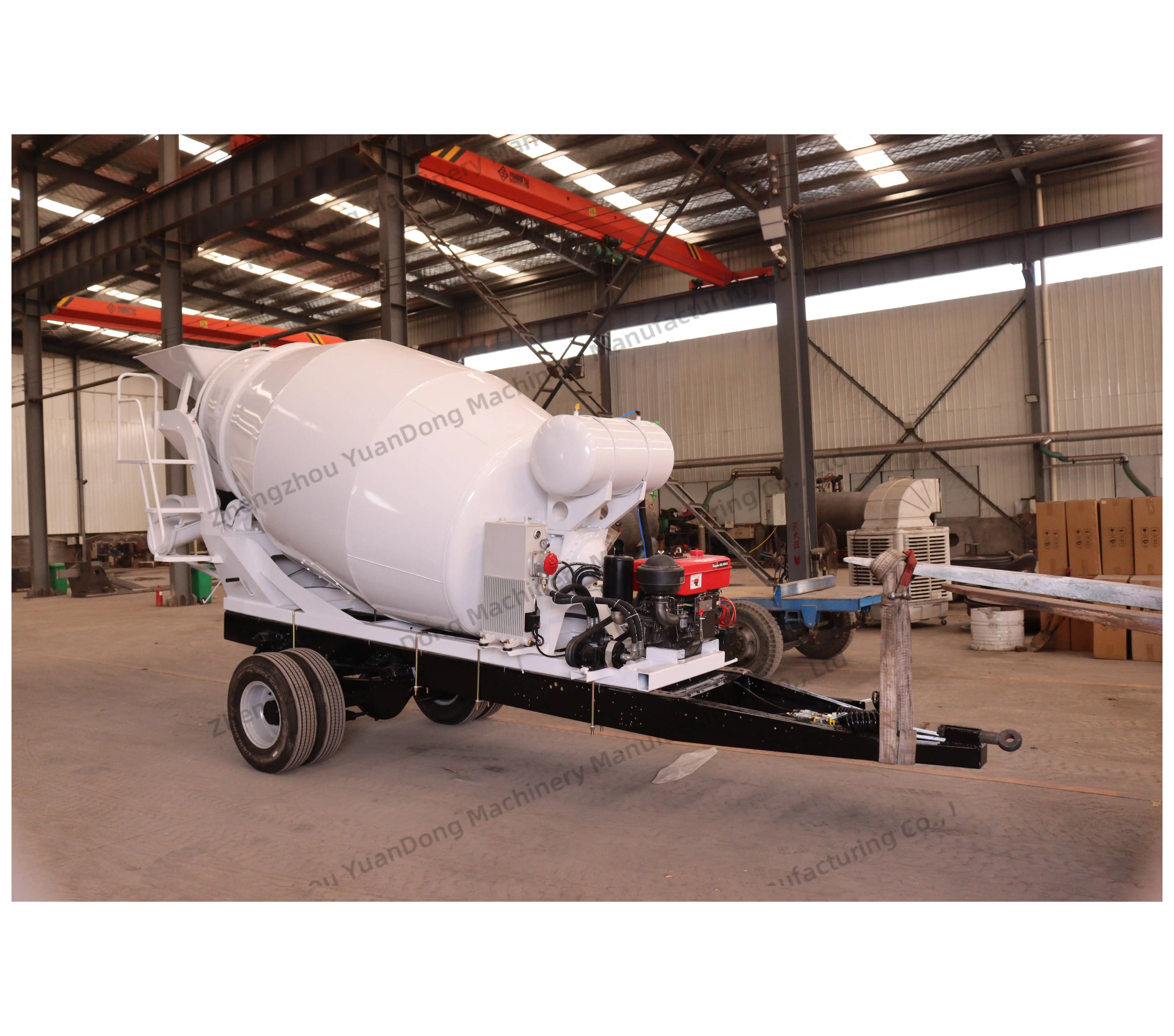 Factory Customization 4 Cubic Yards Concrete  Transit Mixers Movable Mini Concrete Mixer Tank With Trailer