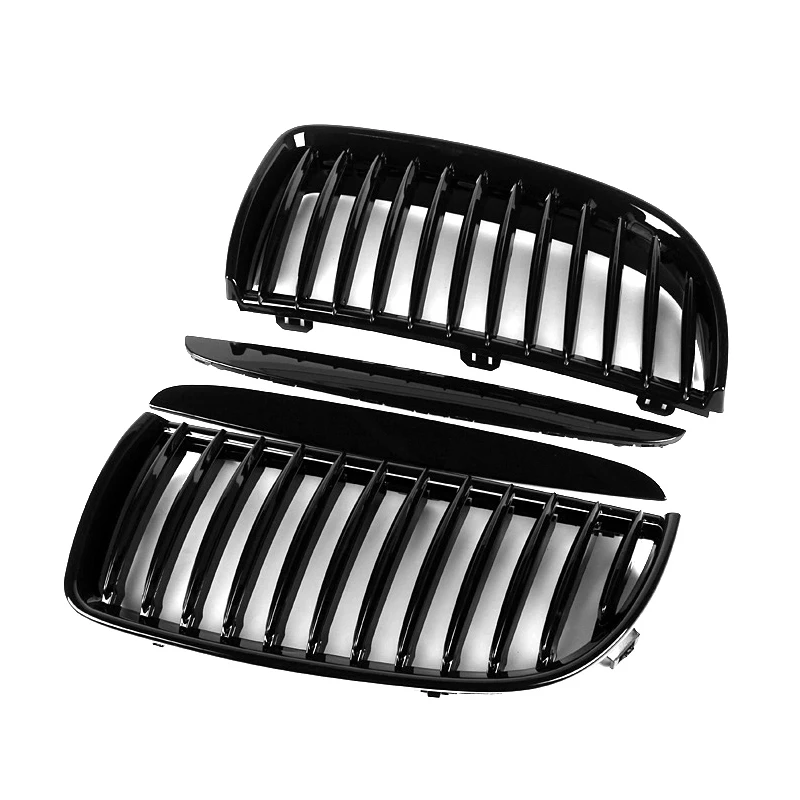 Car Front Kidney style single Slat Grille Set For BMW 3 series E90 2005-2007 ABS gloss black Racing Grills