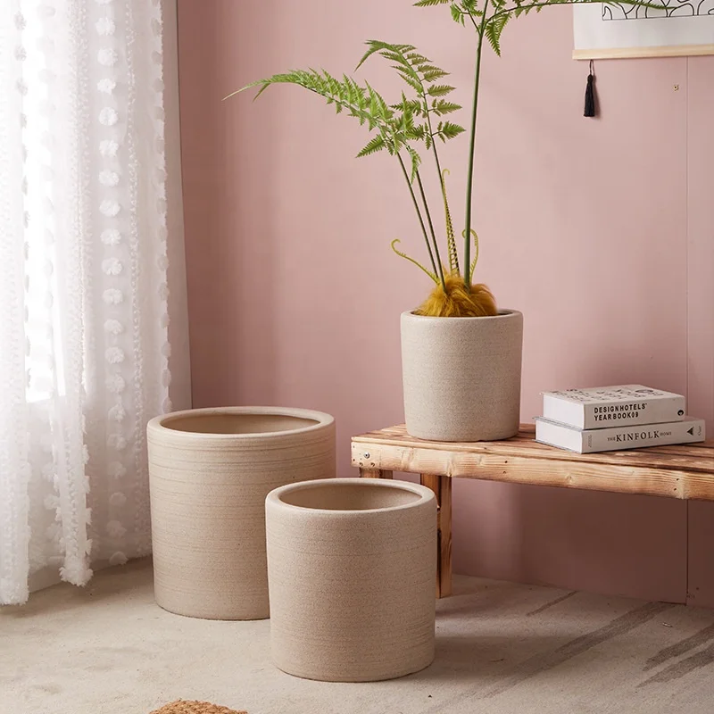 New arrival rustic vintage style terracotta planter flower pots, home garden balcony ceramic pots for flower plant