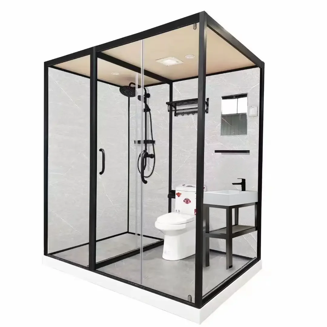 Integrated Bathroom Pods Shower Room Prefabricated Modular Bathroom Unit Shower Cabin With Toilet