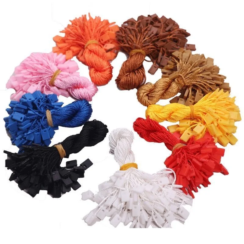 Custom Logo Plastic Clothing Hang Tag String for Garment Tags