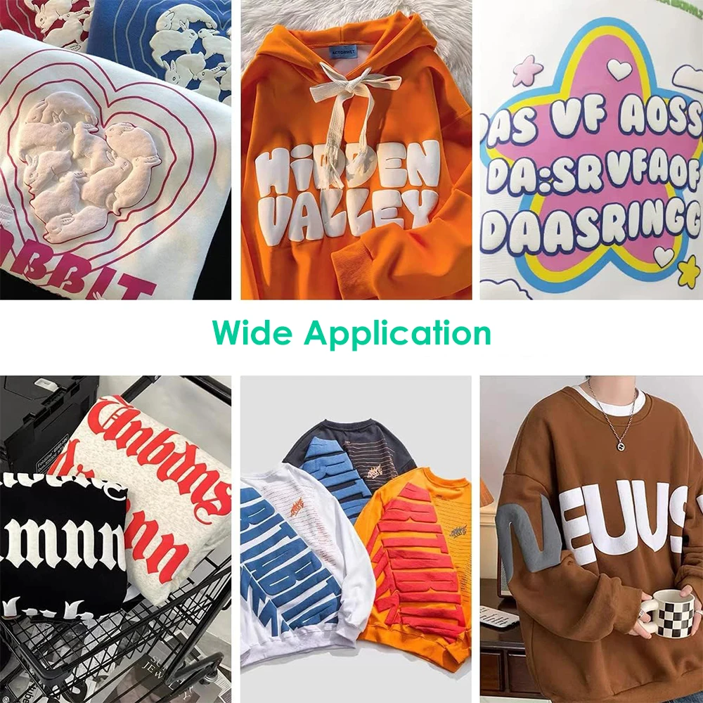 Korean Quality 3d Htv Puff Heat Transfer Vinyl Sheets Rolls For Clothing T-Shirt Cricut Silhouette