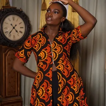 High Quality African Fashion Women Clothing Ankara Print Shirt Neck Half Sleeve Maxi Top with Zipper Africa Women Kaftan