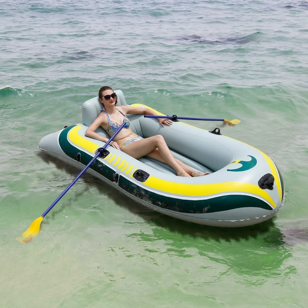 New PVC inflatable boat small inflatable motor boat outdoor water canoe inflatable floating row