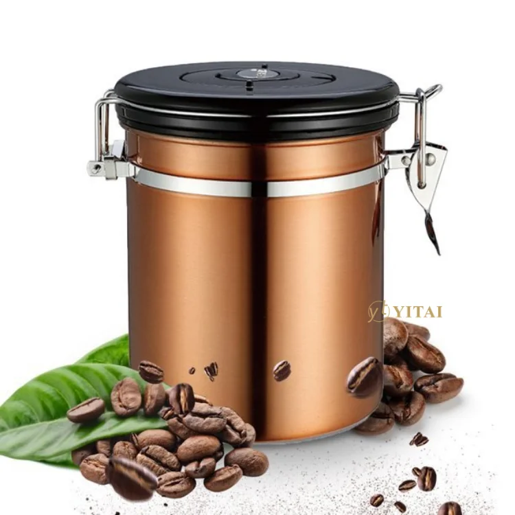 Electroplated copper coffee kettle 304 stainless steel french press and airtight coffee canister coffee series sets