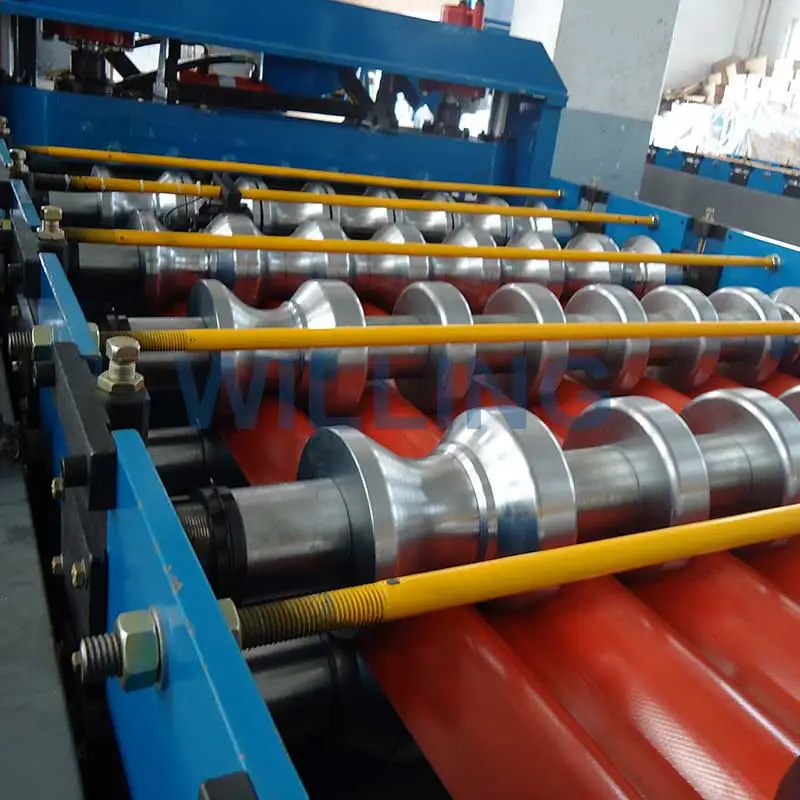 High Quality Glazed Tile Sheet Double-Layer Trapezoidal Roof Press Making Machine Roll Forming Machinery Motor Bearing Pump Gear