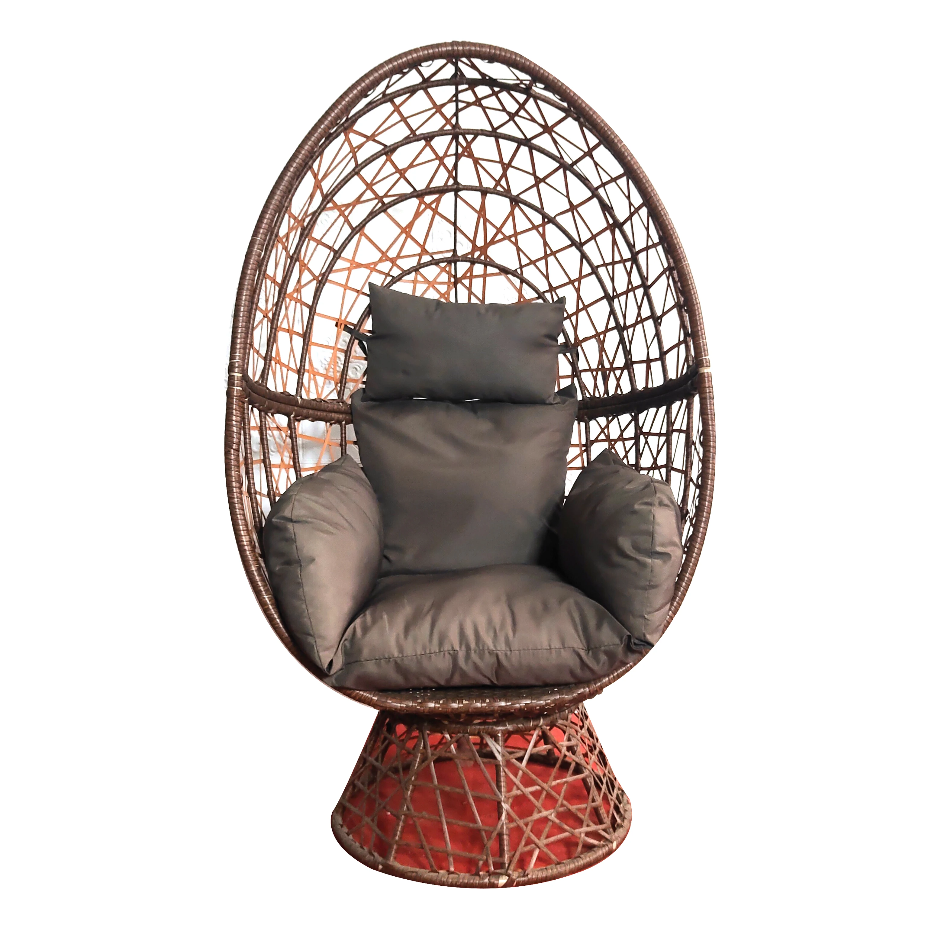 Outdoor Garden Sets Patio Rattan Wicker Egg Chair With Cushion For Garden And Balcony Use