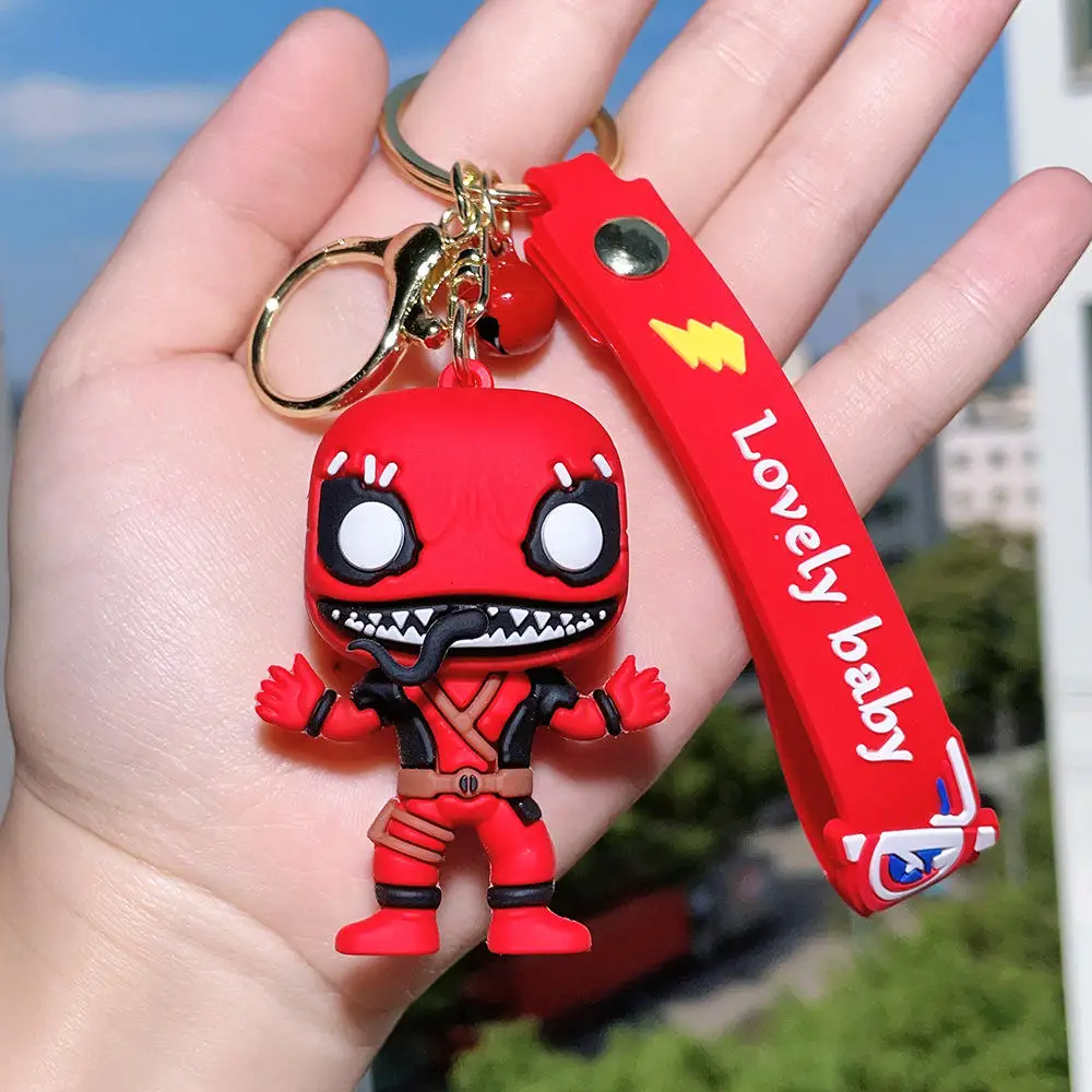 2023 Hot Sale New Marvel Poison Poison Deadly Guardian Venom Keychain Movie Same Personality Pendant Creative 3 Rubber Keychain
