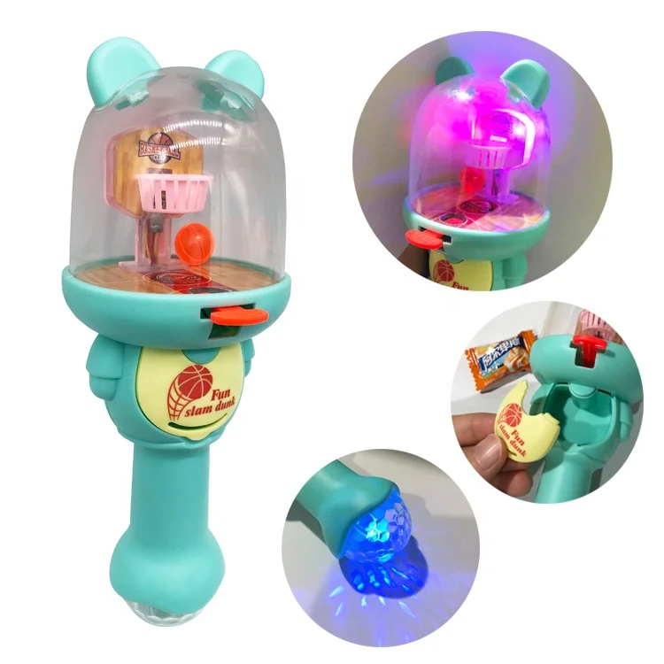 Funny Promotional Gifts Mini Game Toys Shooting basketball machine With Light Sound Candy Toys For Kids