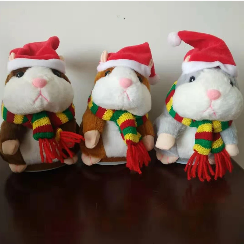 
Christmas gifts talking hamster plush toy 16cm soft toys plush hamster talking plush dolls for children christmas 
