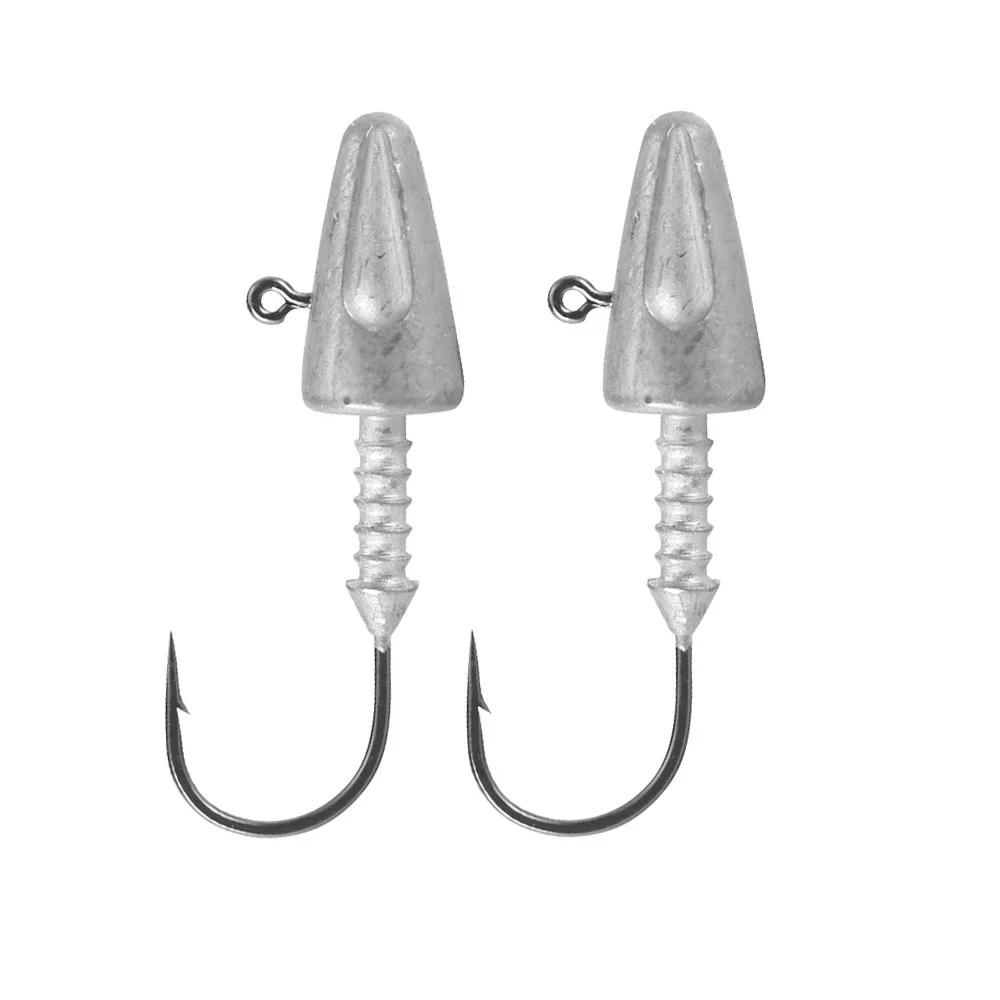 JOHNCOO 50pcs/pack Bullet Jig Hooks Mustad Big Fishing Jig Head 7g - 13g for Crankbait Lure Jigging Hook