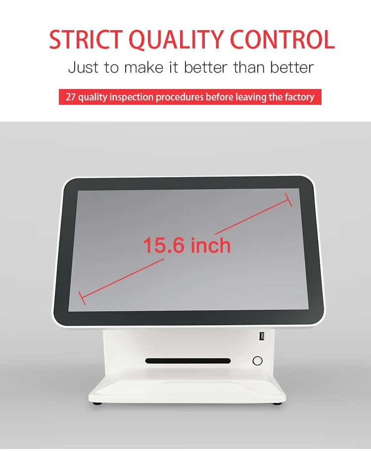 Все в одном 15,6 дюймов емкостный экран pos системы машина клиент дисплей LED8N оконные рамы pos терминал