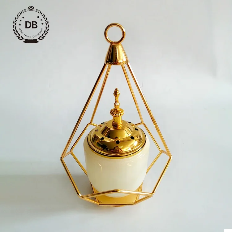 центральный курильница арабское железо и имитация нефрита Свадебные арабские благовония горелка наборы с ручкой