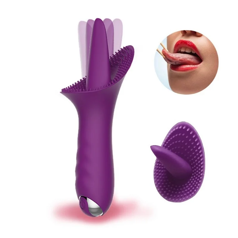 Amazon hot selling flower tongue licking sex toys vibrator tongue licking rotation vibrating sex toys for female adult toys sex