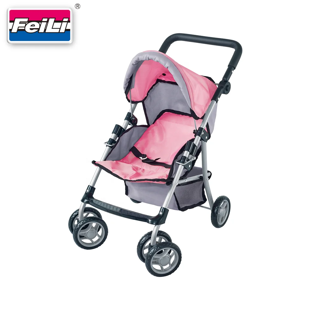 Dollri Starri New Fabric Design 2022 Baby Doll Pushchair with Sun Canopy and Adjustable Handle and Seat Stroller for Dolls