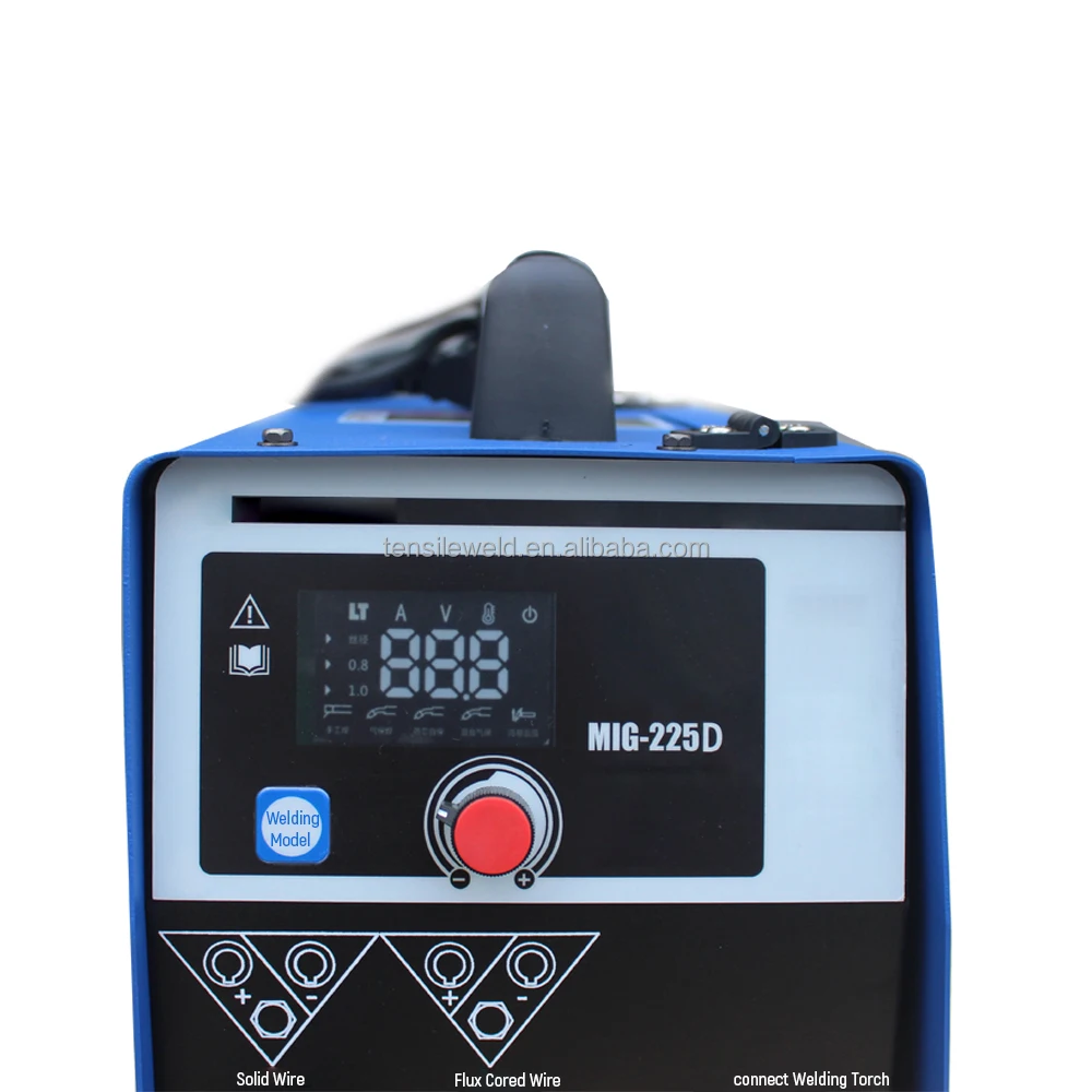 MIG 225D Mig Tig MMA 3 in 1 IGBT Tube 220V Portable Welding machine with Digital display screen