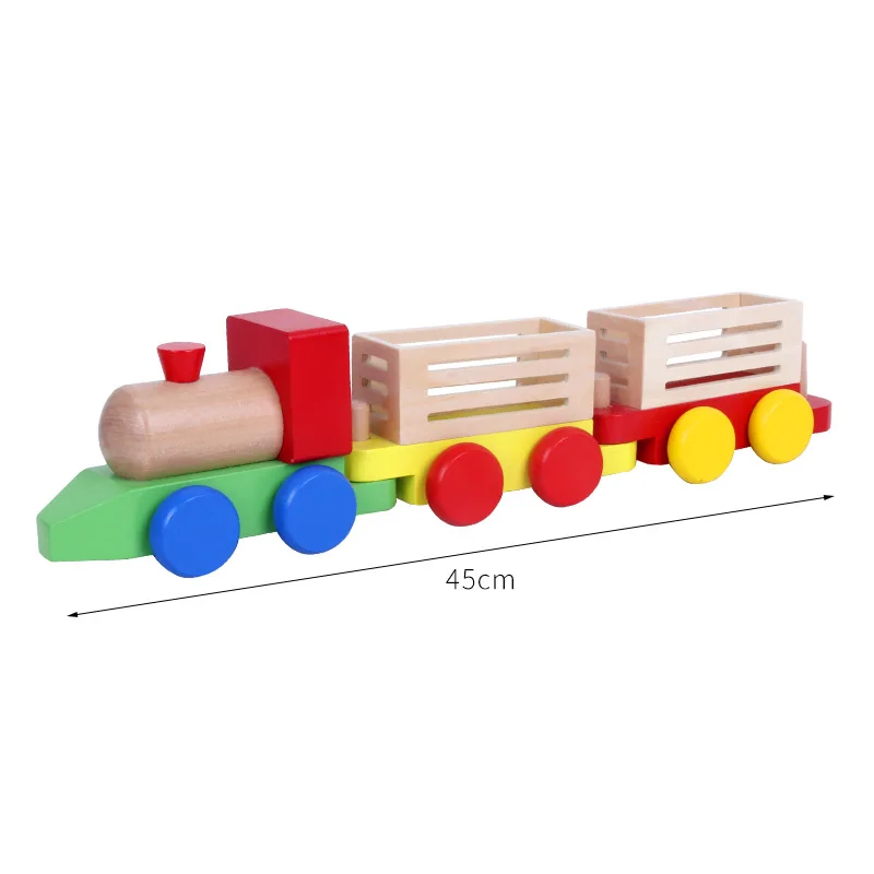 wooden farm train set toy wooden toy train set for kids wooden blocks farm animal train toy