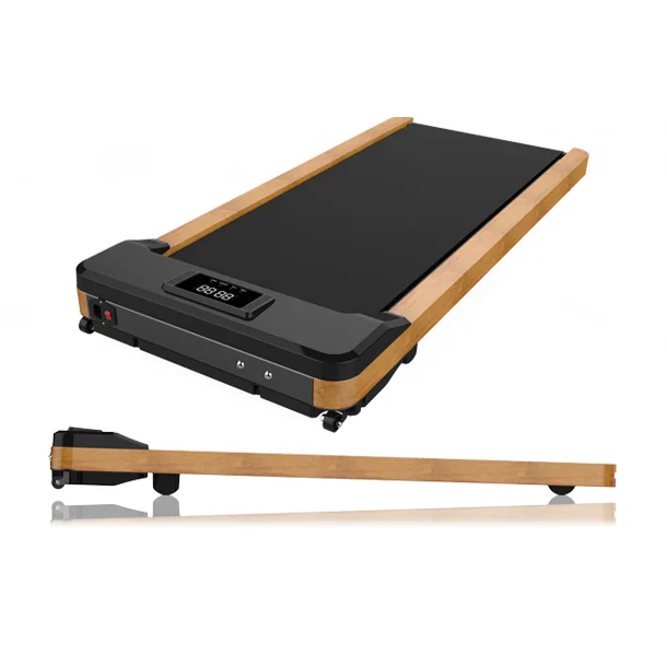 Under Desk Electric Wooden Treadmill Motorized Exercise Walking Machine for Home and office, Remote Control and LED Display