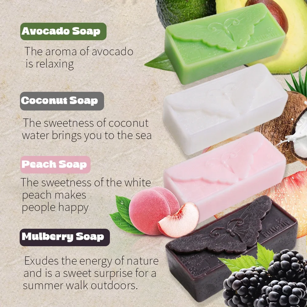 100% Natural Bar Soap Assorted 10 PCS Soap Gift Set Organic Ingredients & Essential Oils Bath Soap