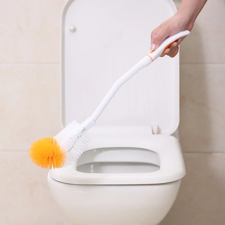 
PP nylon toilet brush with long handle and round head 