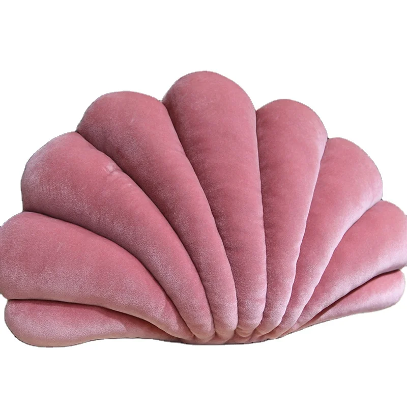 2022 Hot Sell High Quality Creative Plush Soft Luxury Home Decoration Shell Pillow on Bed Sofa Floor Tatami