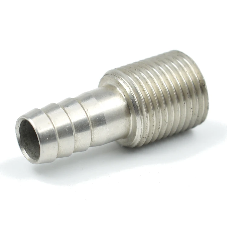 Low Price Pipe Fittings Stainless Steel / Brass / Cooper Male Thread Straight Reduced Hose Barb