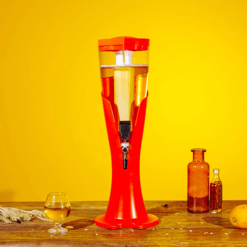 Wine Column Commercial Beer Cannon with Faucet Pourer 3L Carlsberg Container bar Wine Beer Tower