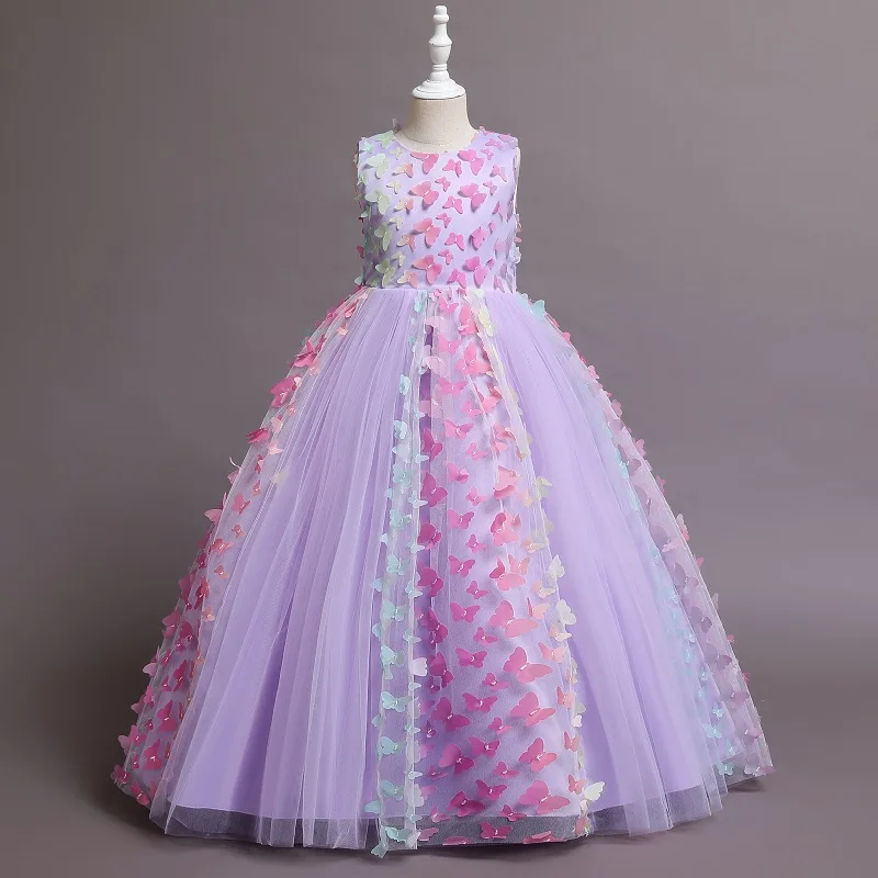 New Fashion Flower Girl Dress Party Birthday wedding princess Toddler baby Girls Clothes Children Kids Girl Dresses C258