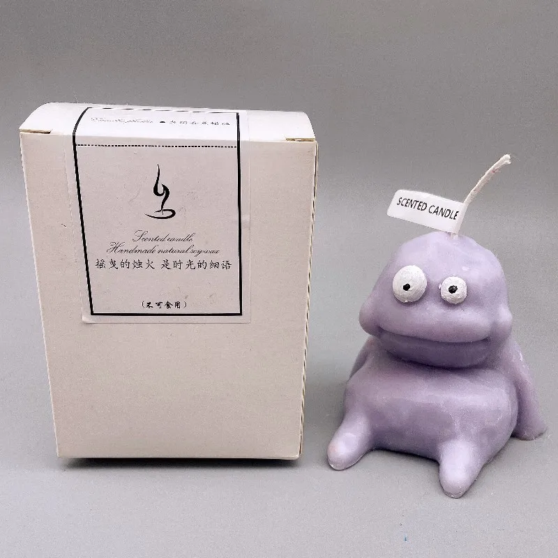 Creative Custom DIY Funny Soy Bees Wax Birthday Gift Mud Monster Shape Specialty Scented Candles