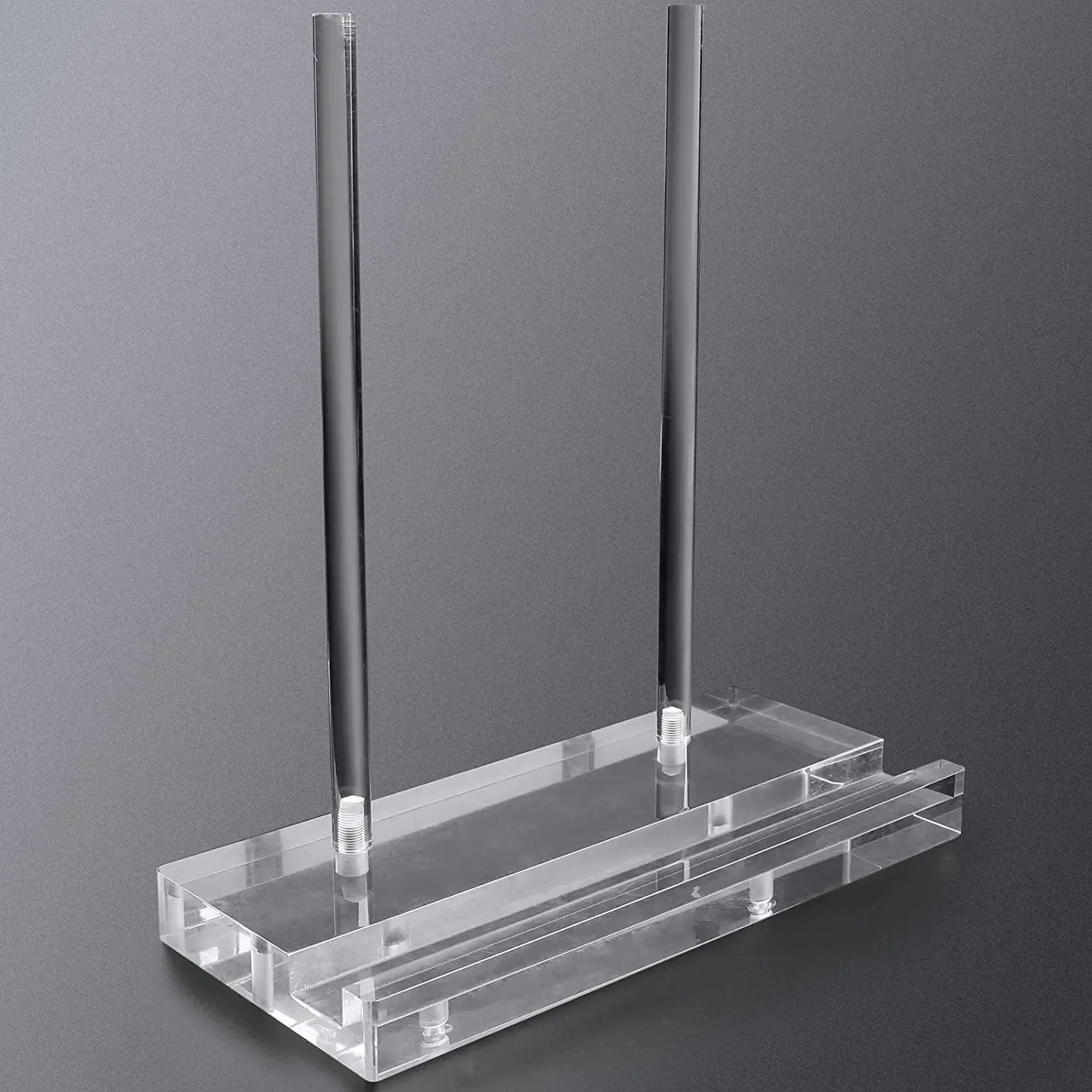 2X Clear Acrylic Tabletop Display Rack Book Easel Tablet Holder for Pictures Books Music Sheets Notebooks CDs etc.