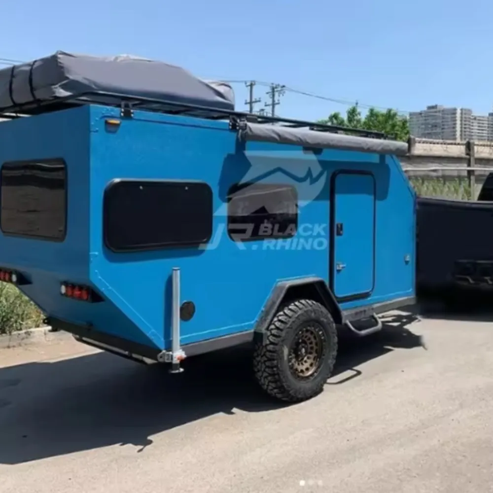 high quality Most popular rv trailer camper 4x4 expedition camper camper mini van with roof rack
